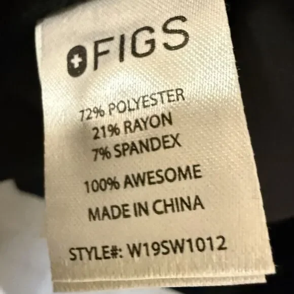 NWT FIGS M Set Ejura Scrub Tunic Top & Kade Cargo Scrub Pants Black Medical Tech - Picture 11 of 16